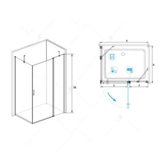 Душевой уголок RGW LE-44 1000х900х1950